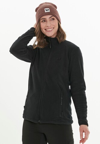 Whistler Athletic Fleece Jacket 'Cocoon' in Black: front