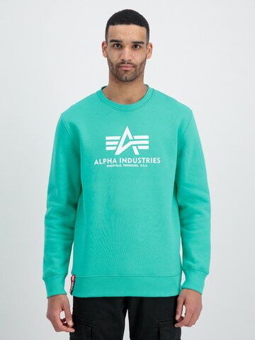 ALPHA INDUSTRIES Tréning póló - zöld: elől