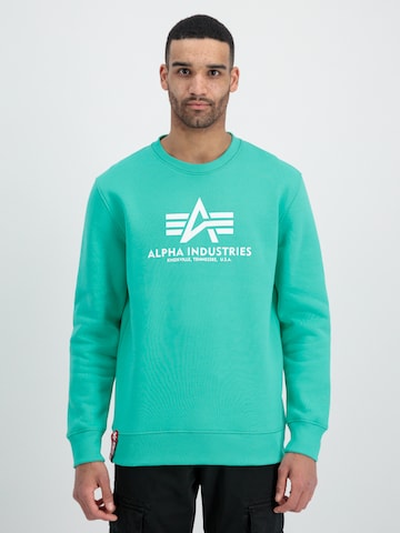 ALPHA INDUSTRIES Sweatshirt i grön: framsida