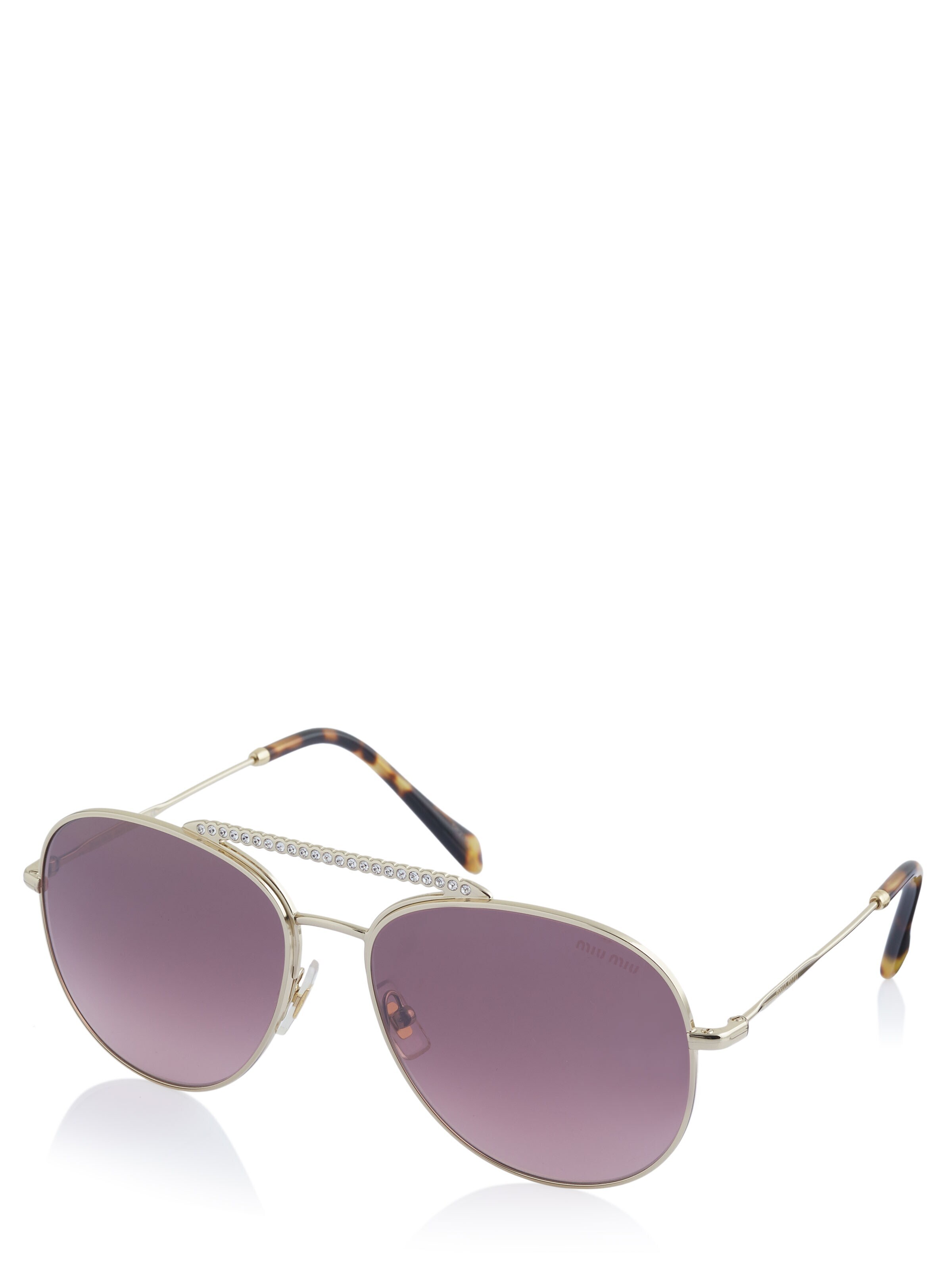 Miu Miu Sunglasses in Gold: front