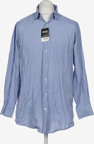 Van Laack Button Up Shirt in L in Blue: front