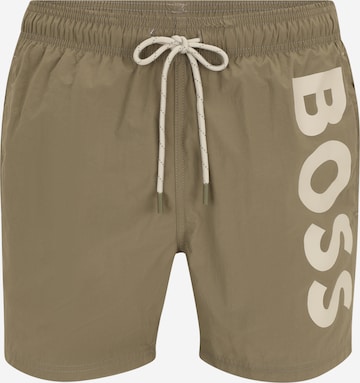 BOSS Rövid fürdőnadrágok 'Octopus' - bézs: elől