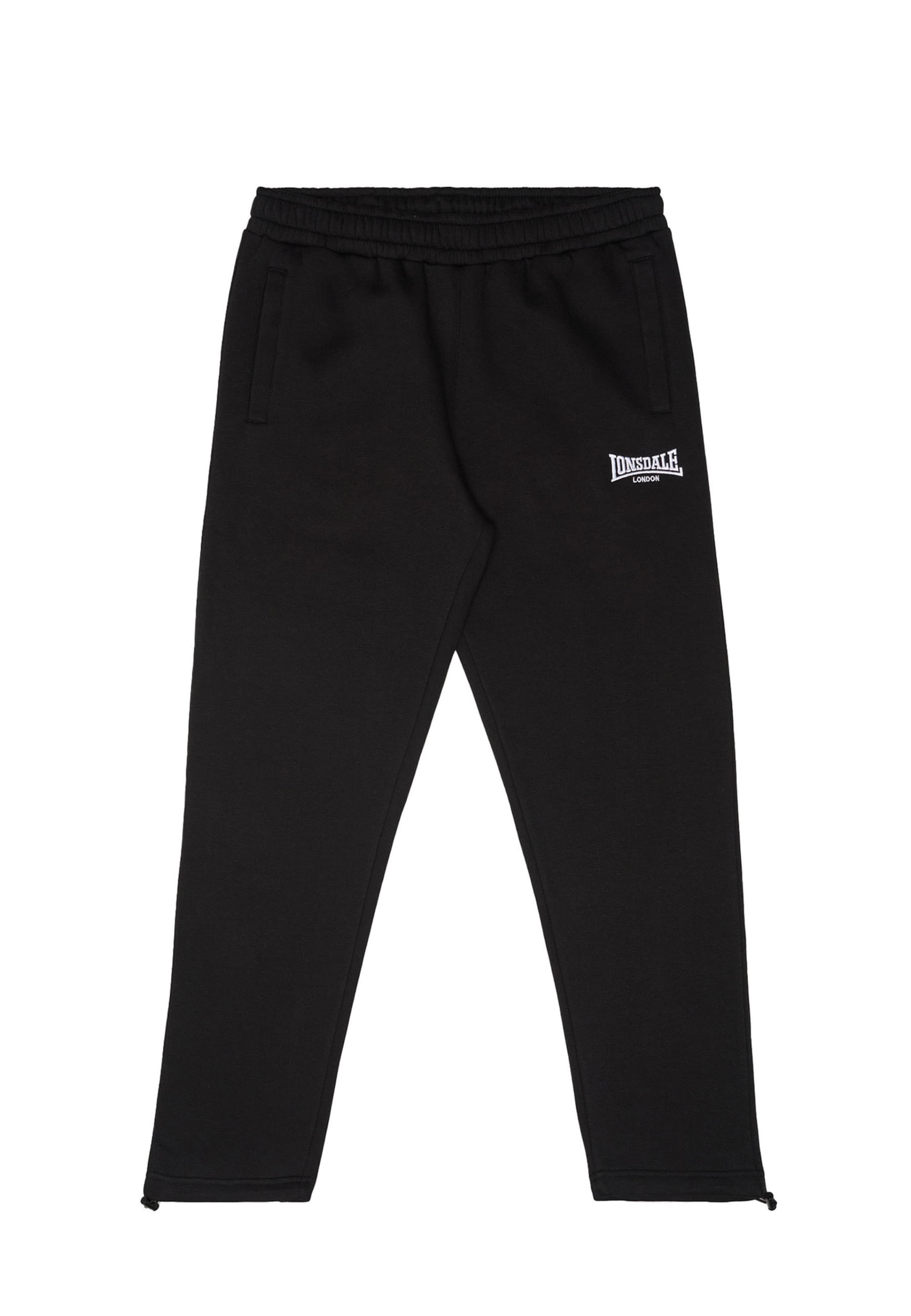 LONSDALE Loosefit Kalhoty 'Terrick' – černá: přední strana