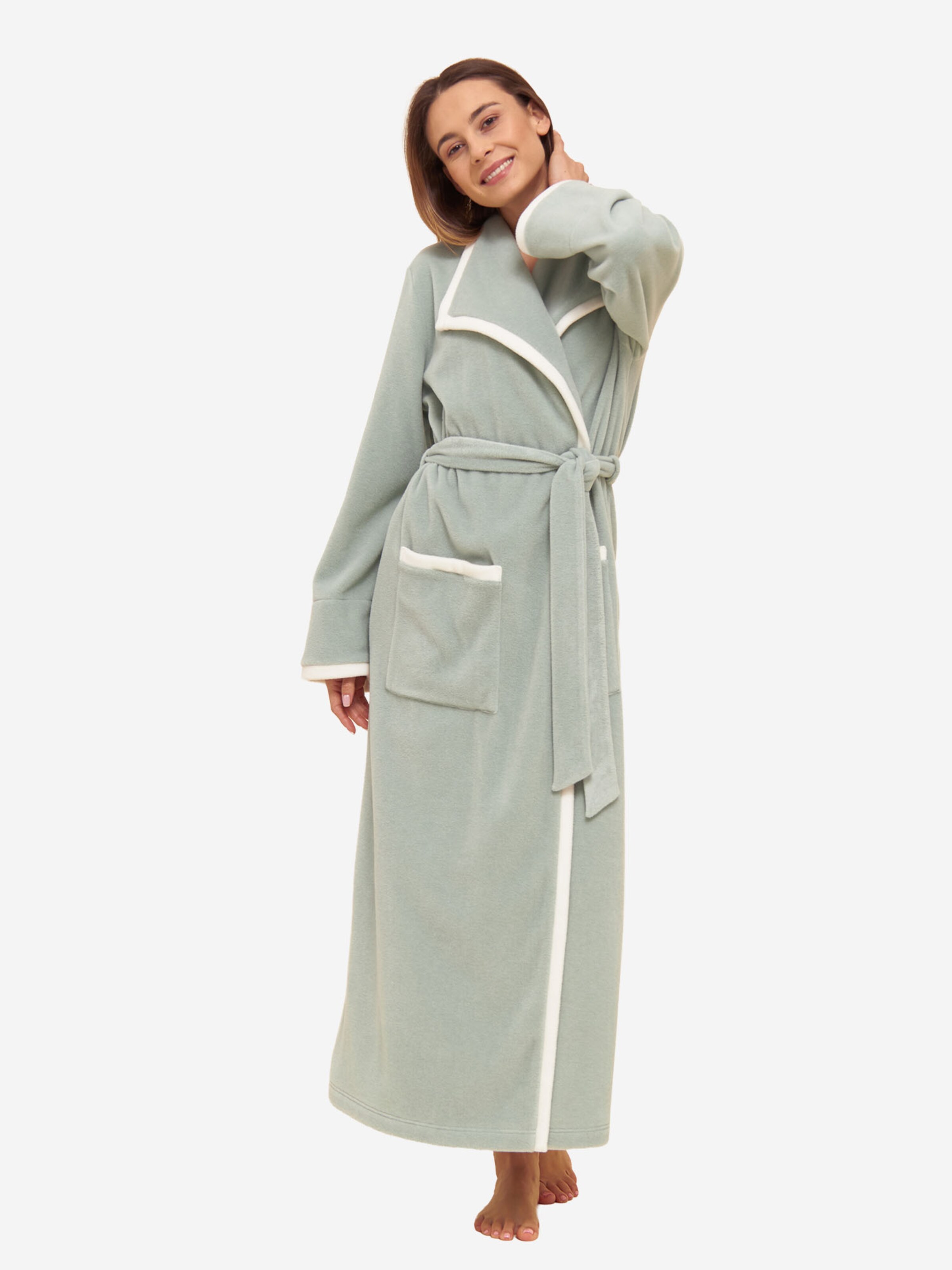 FÉRAUD PARIS Short Bathrobe ' High Class ' in Green