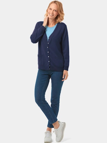 Goldner Strickjacke in Blau