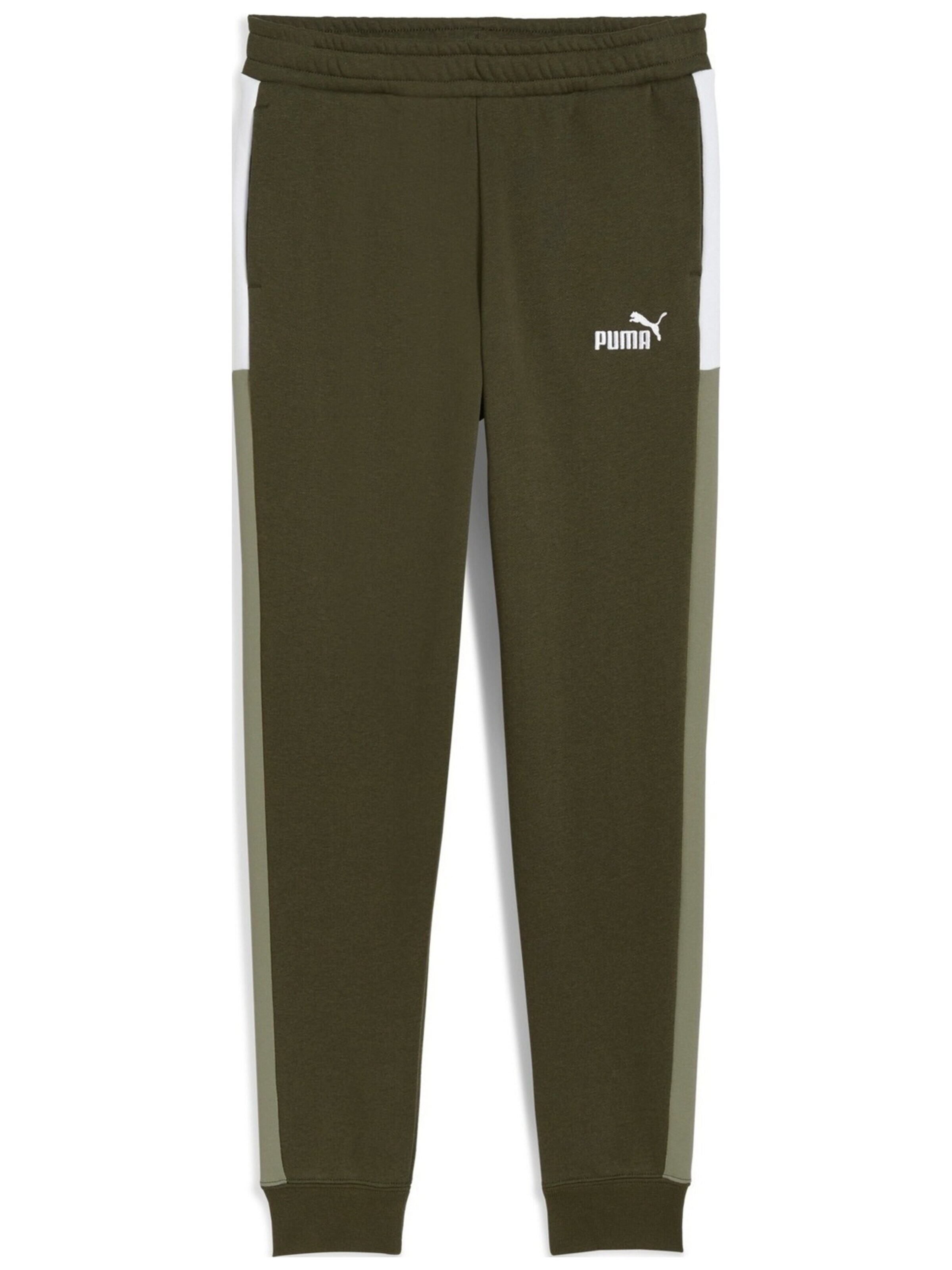 PUMA - regular Pantalón deportivo 'Puma Ess Block Sweatpants' en verde: frente