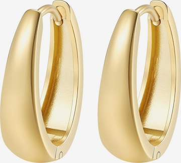 Boucles d'oreilles 'Bold Dome Hoop' Hey Happiness en or : devant