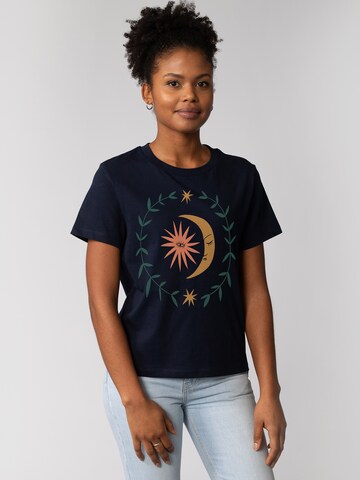 Watapparel Shirt 'Love and flex' in Blauw: voorkant