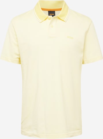 BOSS Orange T-shirt 'PeoxfordNew' i gul: framsida