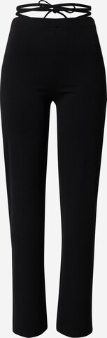 Bootcut Pantalon 'Fabia' Ema Louise x ABOUT YOU en noir : devant