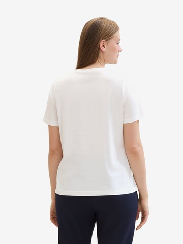 Tricou de la Tom Tailor Women + pe alb