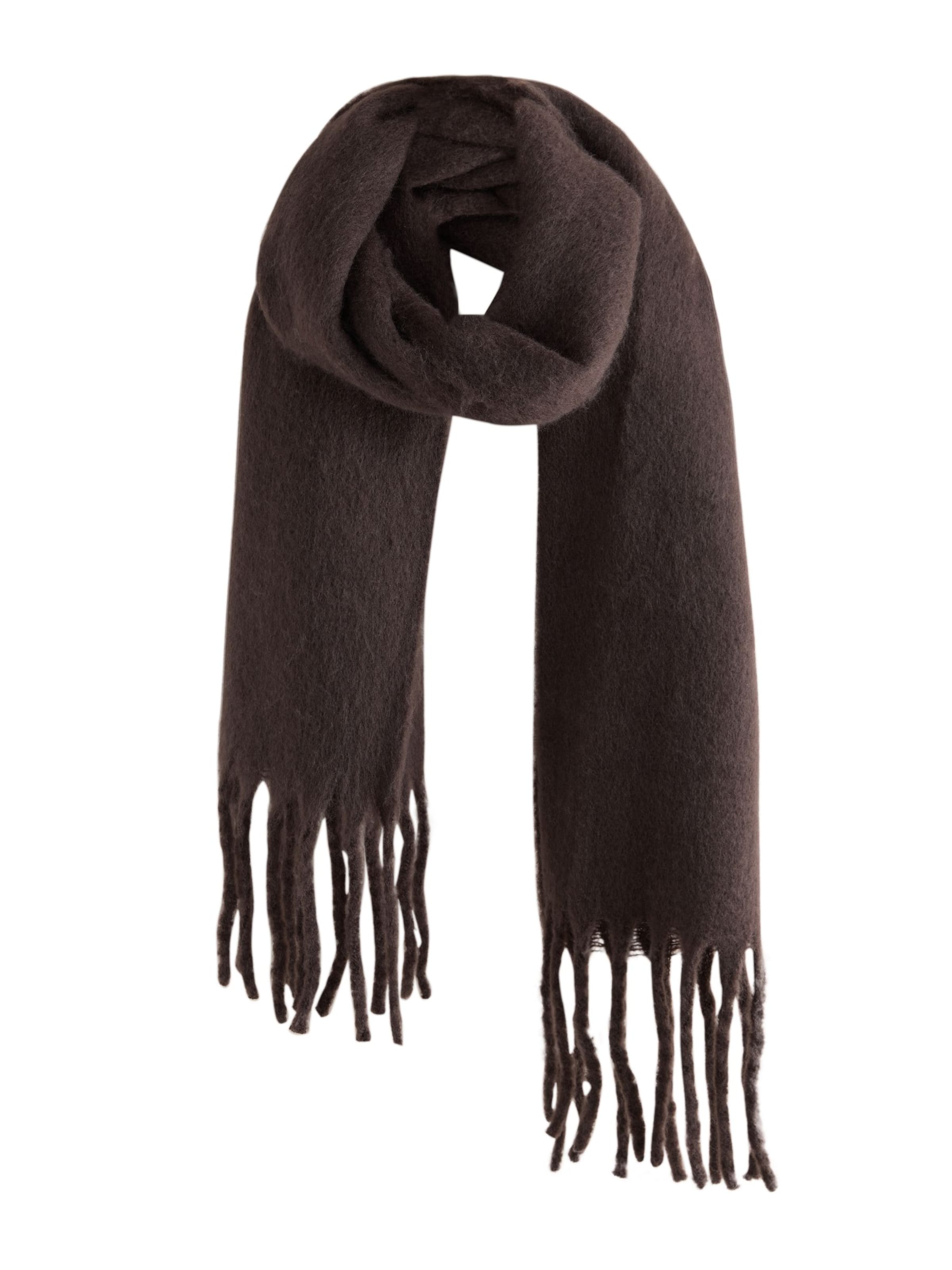 Next Šála – hnědá: přední strana