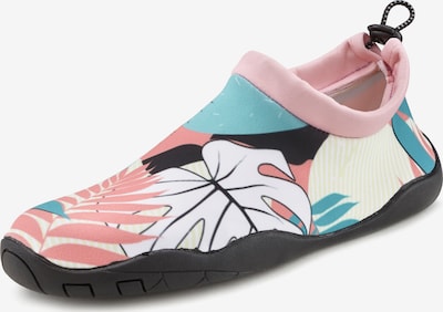 LASCANA Badeschuh in hellblau / hellpink / schwarz / weiß, Produktansicht