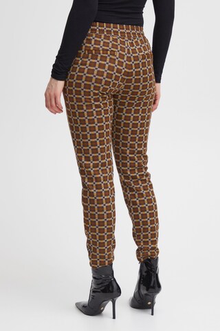 b.young Regular Pleat-Front Pants 'Rowan' in Brown