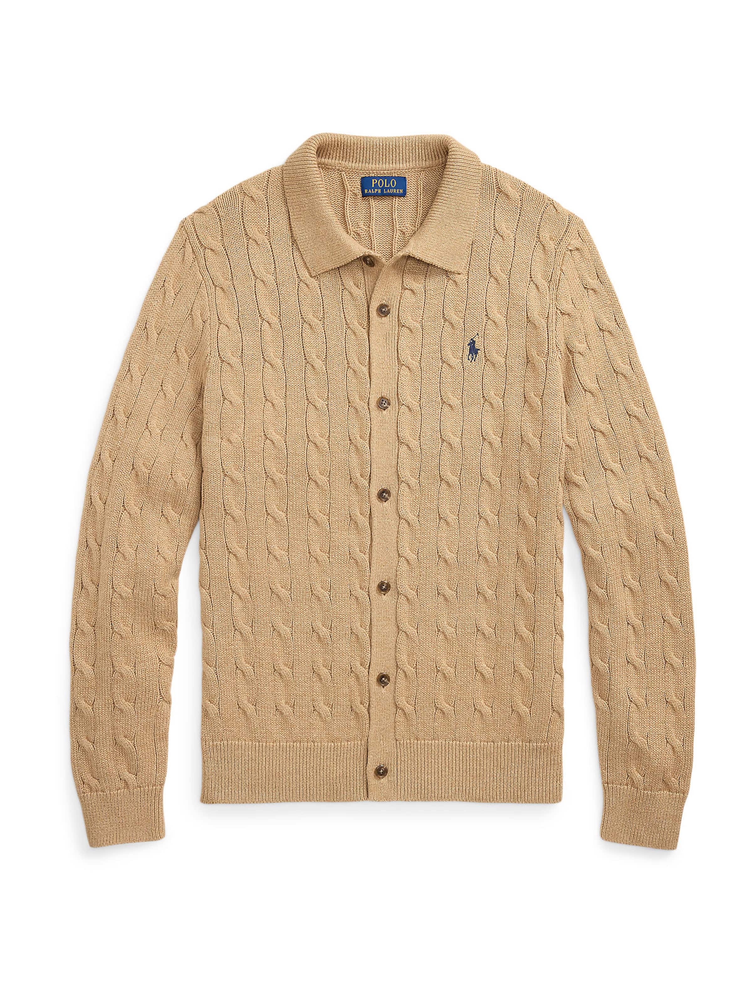 bēšs Polo Ralph Lauren Adīta jaka: no priekšpuses