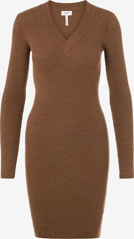 OBJECT Knitted dress 'Fae' in Brown: front