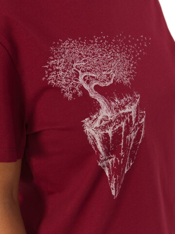 Life-Tree Shirt 'Organic Fairwear Maple Island' in Red