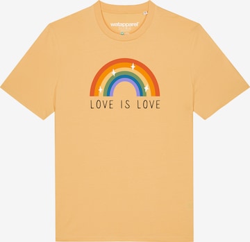 Maglietta 'Love is Love' di Watapparel in arancione: frontale