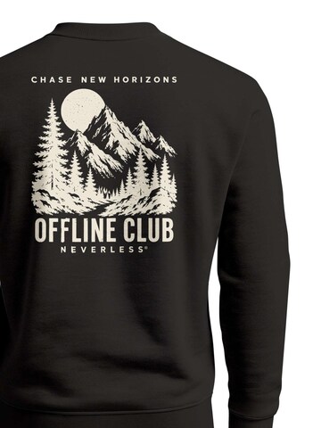 Neverless Sweatshirt 'Offline Club'‌‌ in Schwarz