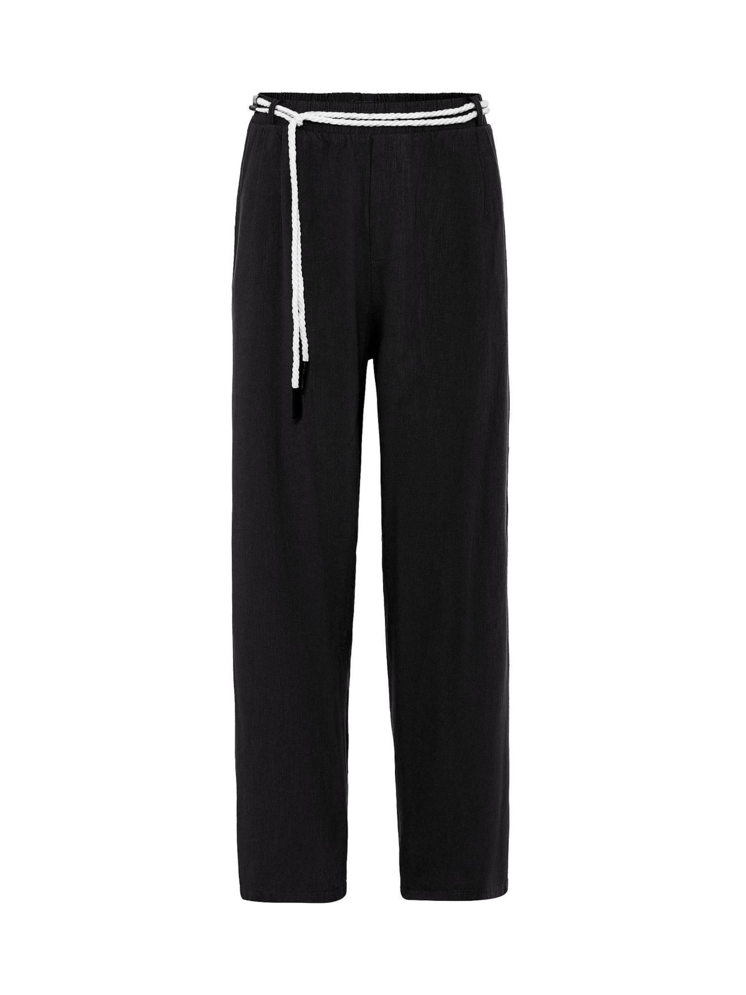 Baggy Pantaloni di Dandalo in nero: frontale