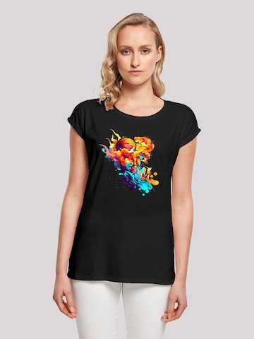T-shirt 'Basketball Sports Collection - Abstract player' F4NT4STIC en noir : devant