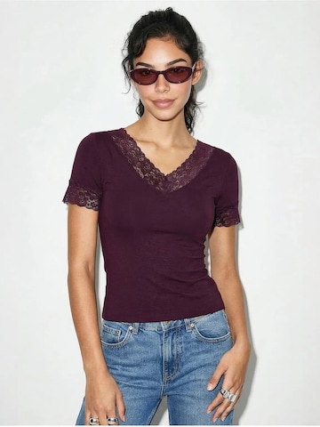 Chemisier Bianco Lucci en violet : devant