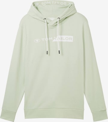 Sweat-shirt TOM TAILOR en vert : devant