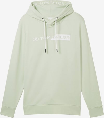 TOM TAILOR Sweatshirt in de kleur Lichtgroen / Wit, Productweergave