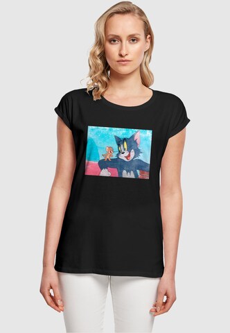 ABSOLUTE CULT T-Shirt 'Tom and Jerry' in Schwarz: Vorderseite