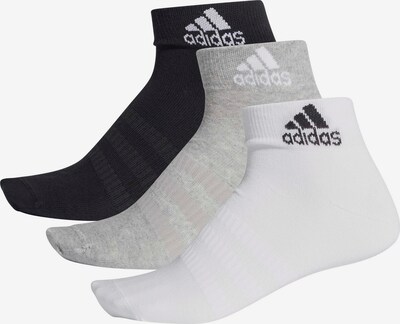 ADIDAS PERFORMANCE Athletic Socks 'Light Ankle Essentials' in Light grey / Black / White, Item view