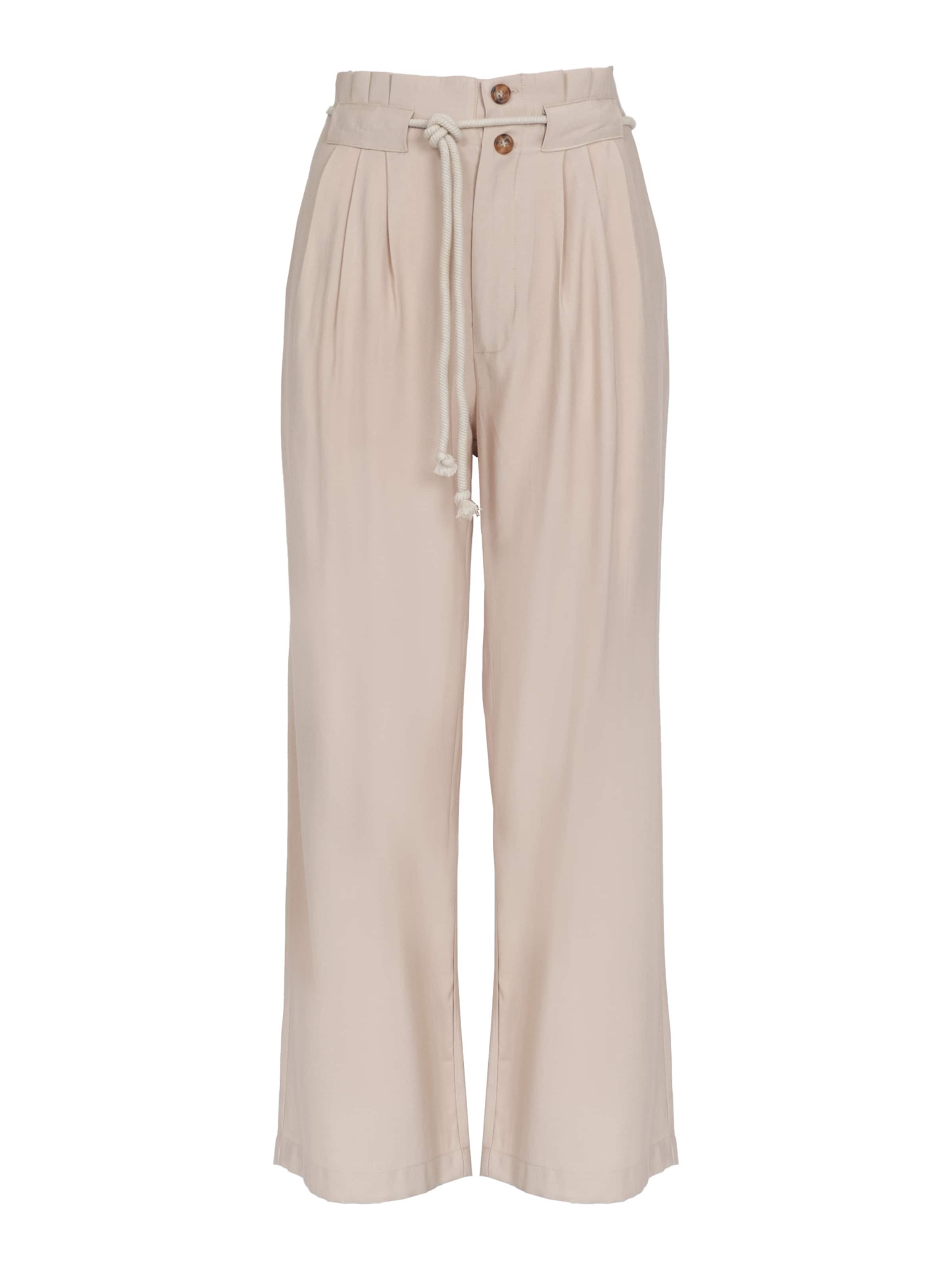 Loosefit Pantaloni con pieghe di Influencer in beige: frontale