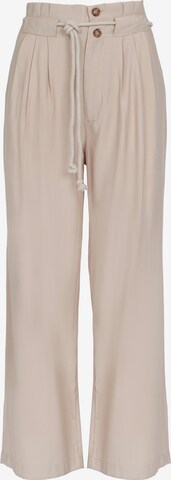 Loosefit Pantaloni con pieghe di Influencer in beige: frontale