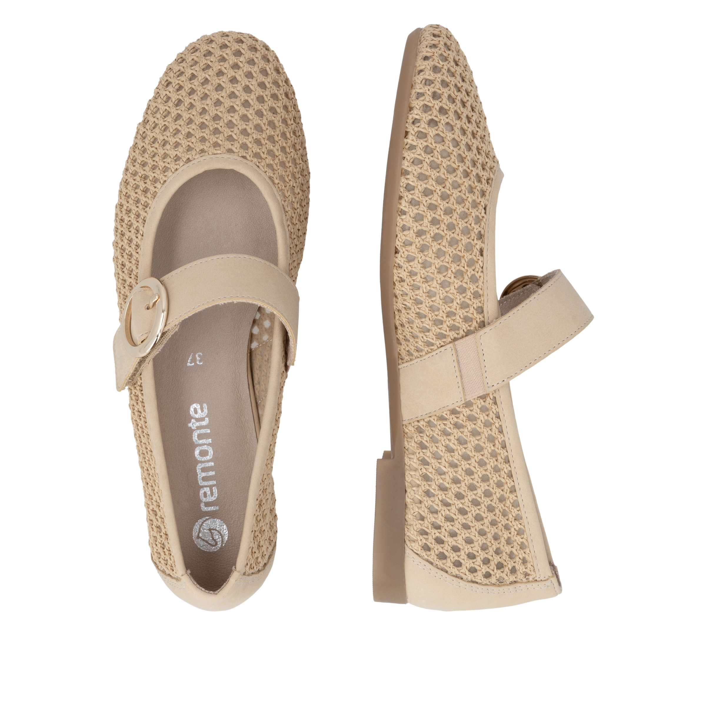 Ballerines à lanières 'Dok17' REMONTE en beige