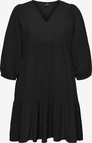 Rochie 'VMCTIPPE TROPA' de la Vero Moda Curve pe negru: față