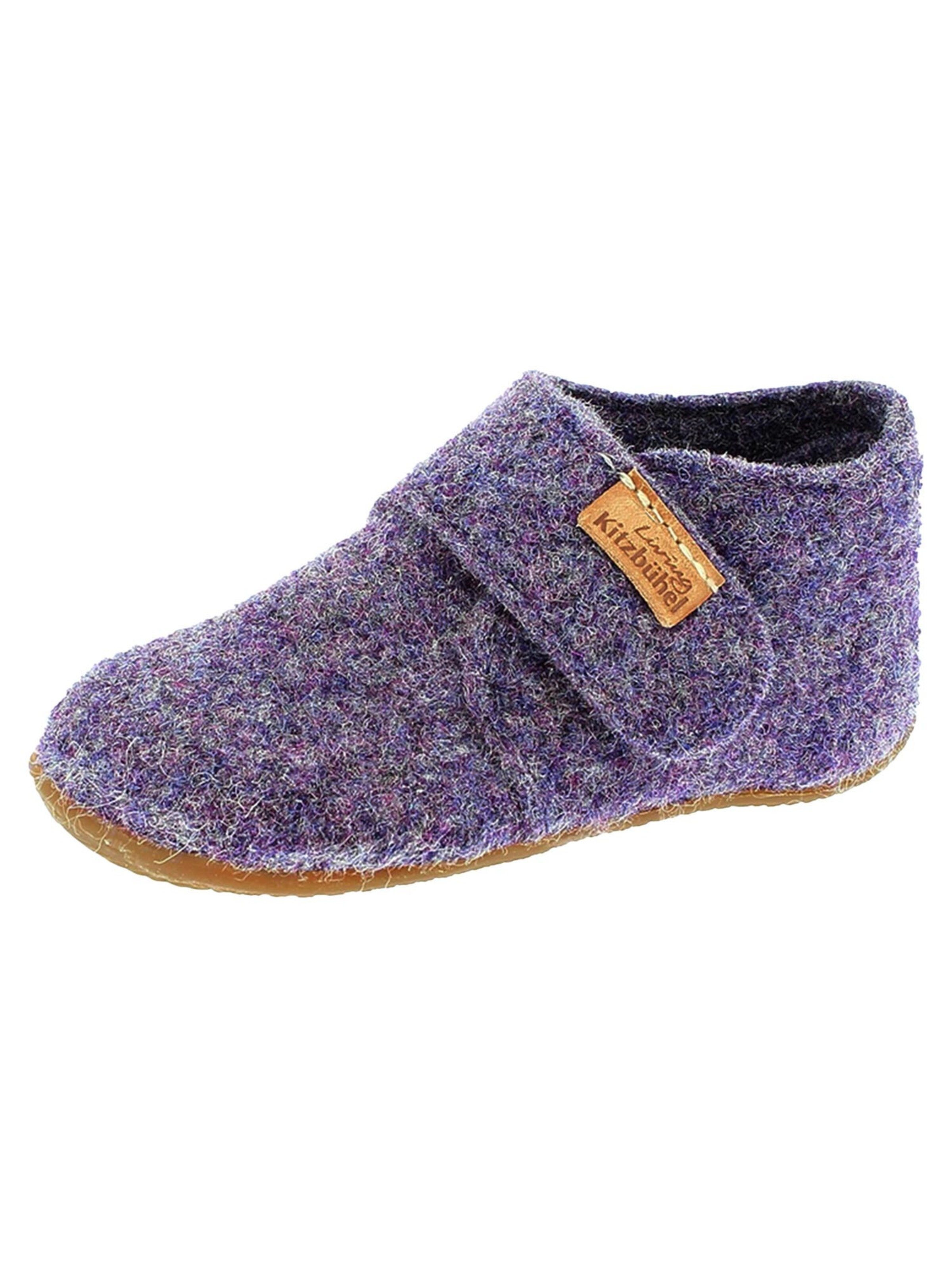 Living Kitzbühel Slippers 'Filz' in Purple: front
