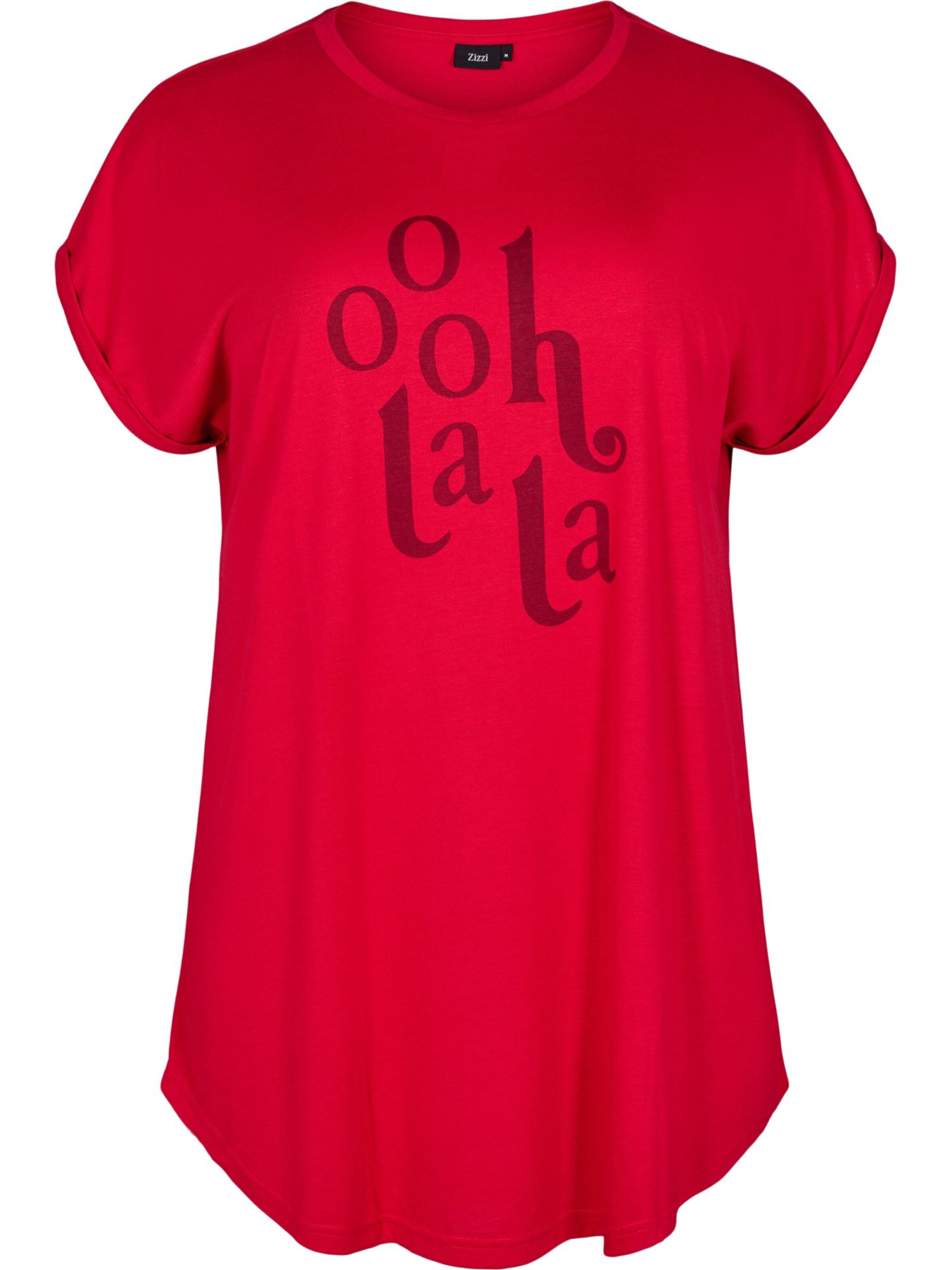 sarkans Zizzi T-Krekls 'Malis': no priekšpuses