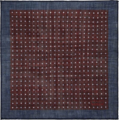 Boggi Milano Foulard en bleu marine / marron châtaigne / blanc, Vue avec produit