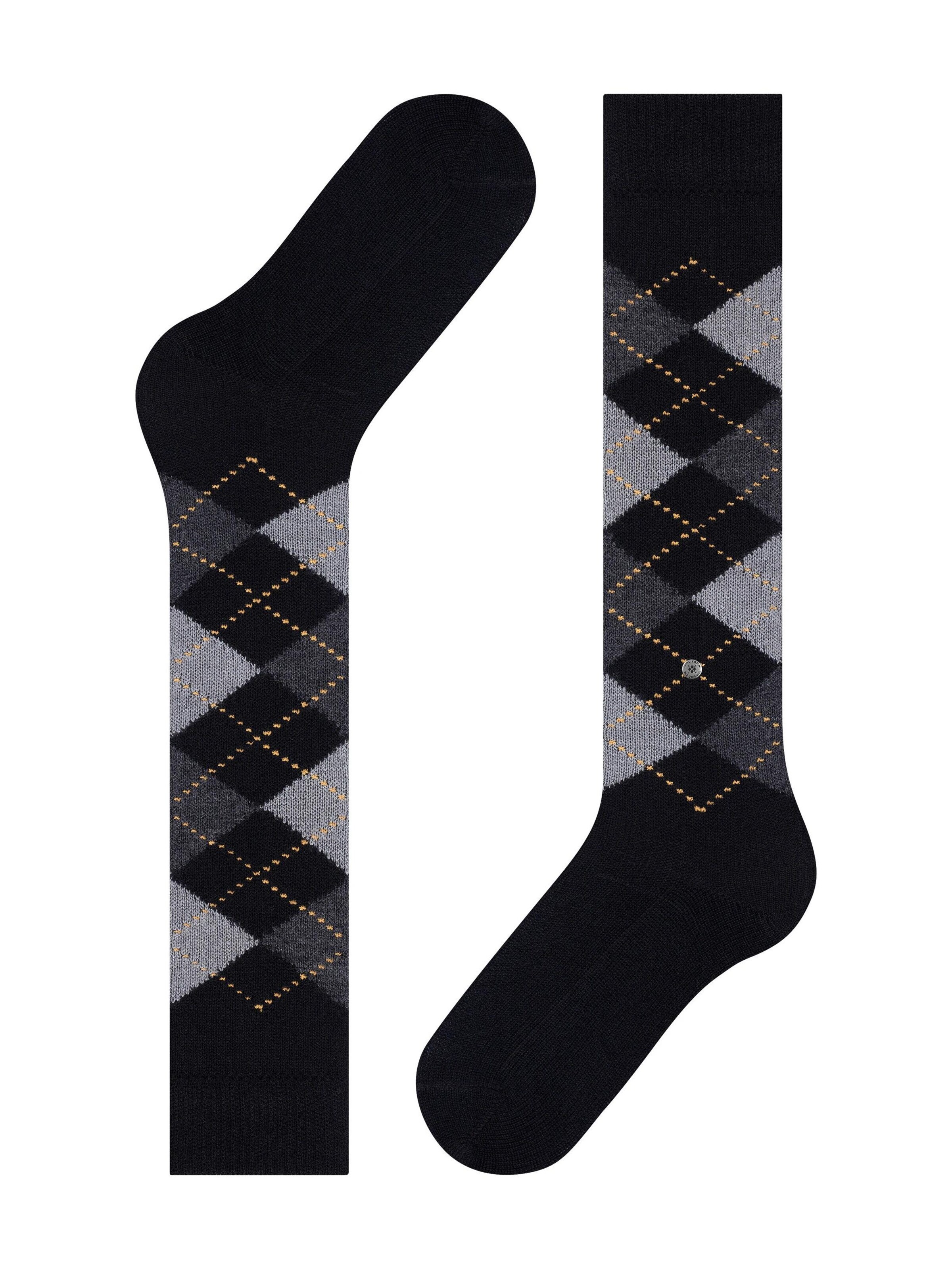 BURLINGTON Overknee Strümpfe 'Whitby'‌ in Schwarz
