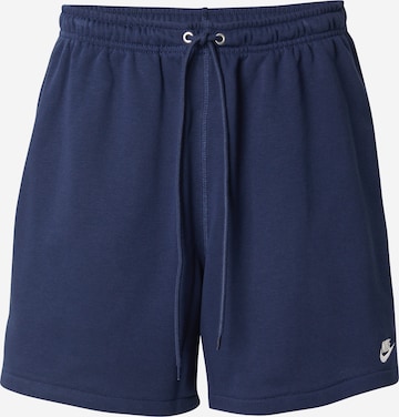 mėlyna Nike Sportswear Laisvas Kelnės 'CLUB': priekis