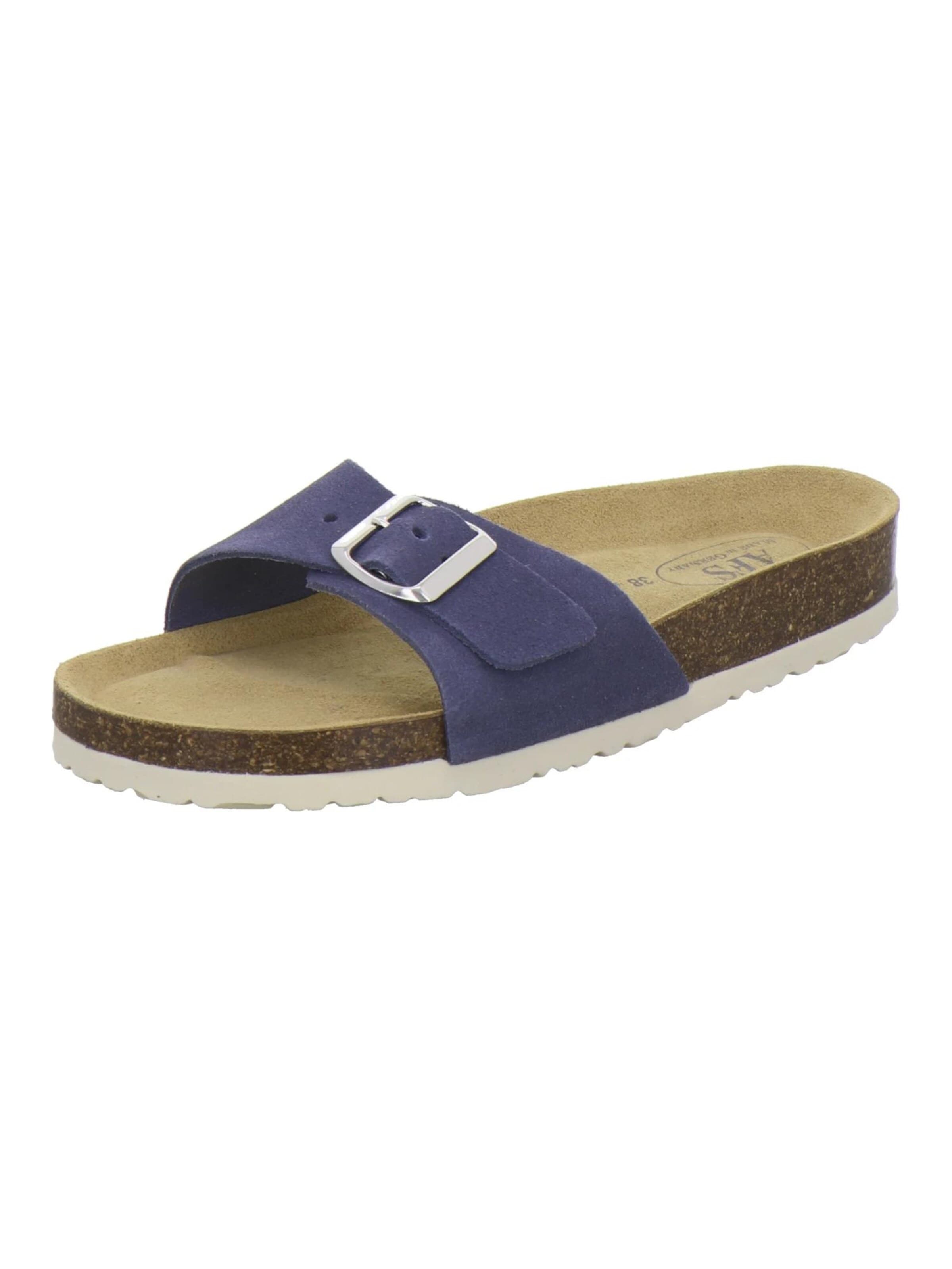 AFS-Schuhe - Zapatos abiertos 'Pantoletten Damen Einschnaller azzurro' en azul: frente