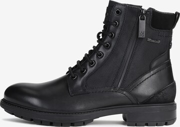 Kazar Lace-Up Boots in Black: front