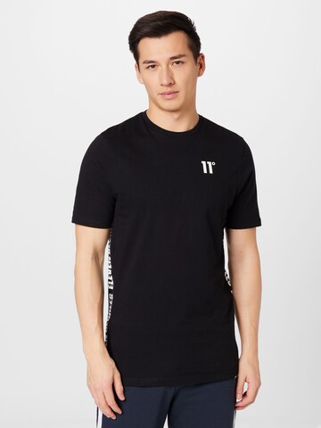 11 Degrees - Camiseta en negro: frente