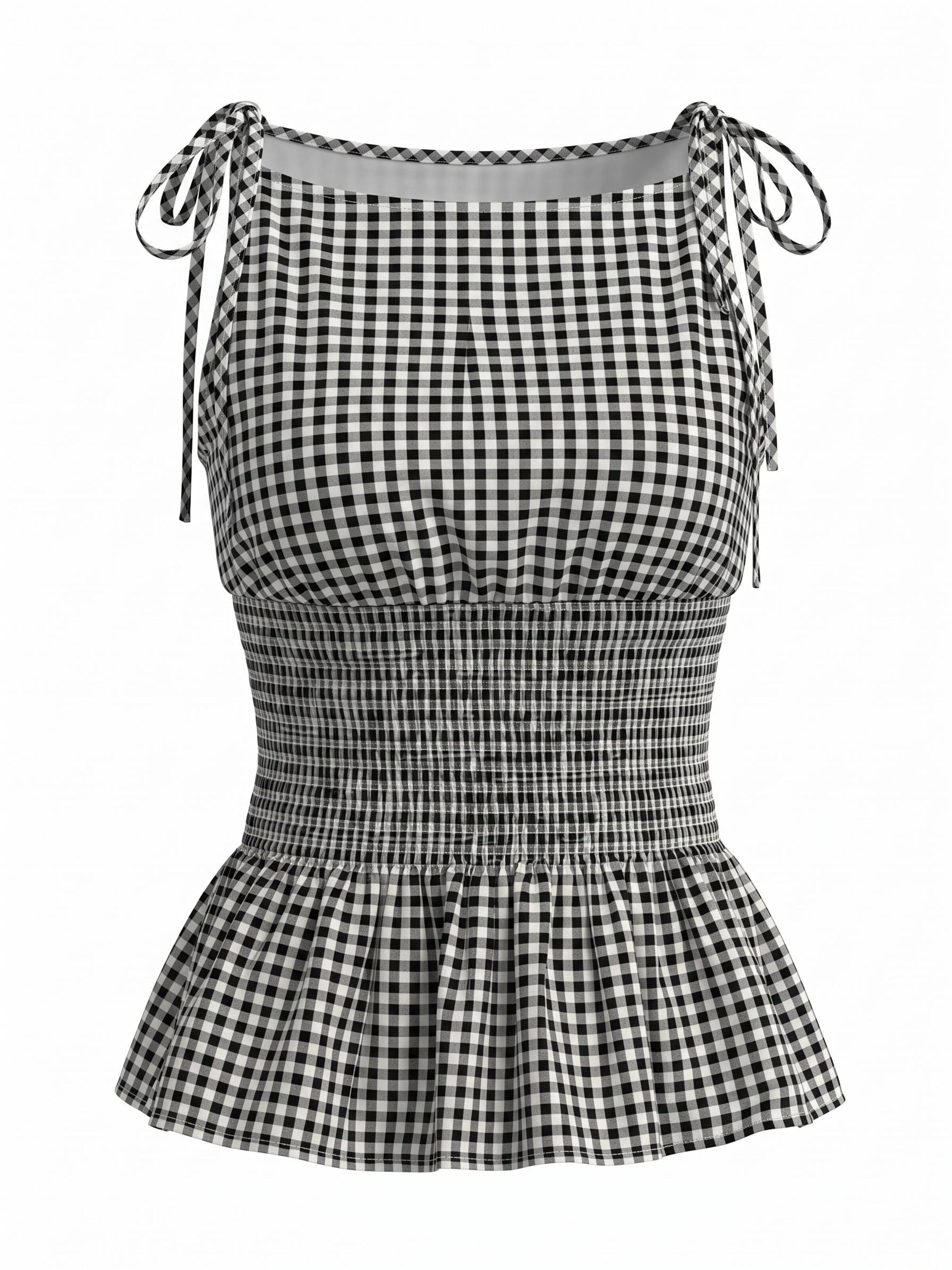 Cupshe Top – černá: přední strana