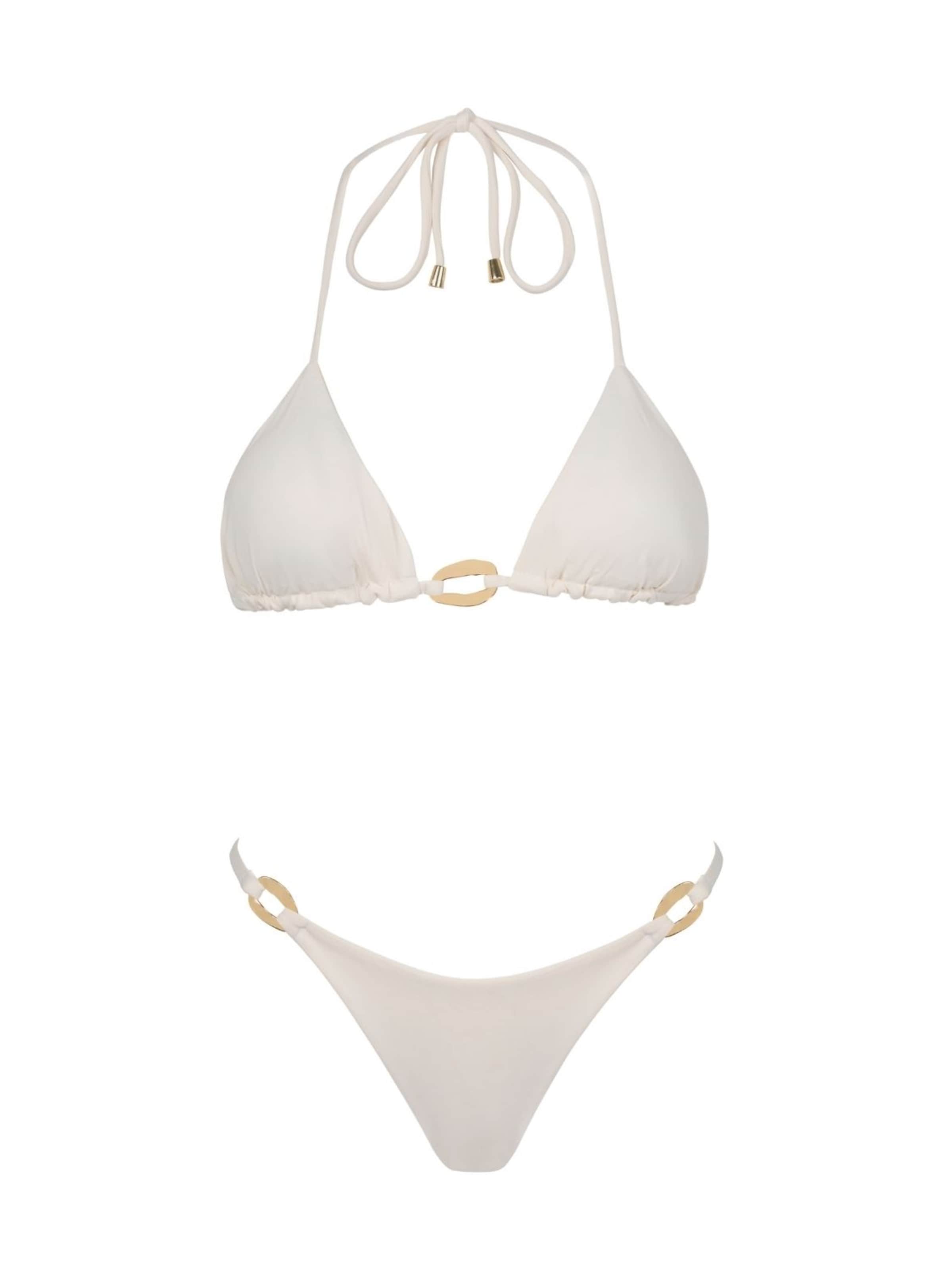 Acuarela Brand Triangel Bikini 'Capri Triangle Set' in Wit: voorkant