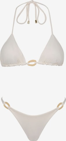 Acuarela Brand Triangel Bikini 'Capri Triangle Set' in Wit: voorkant