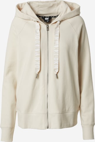 DKNY Performance Sportsweatjacke in Beige: predná strana