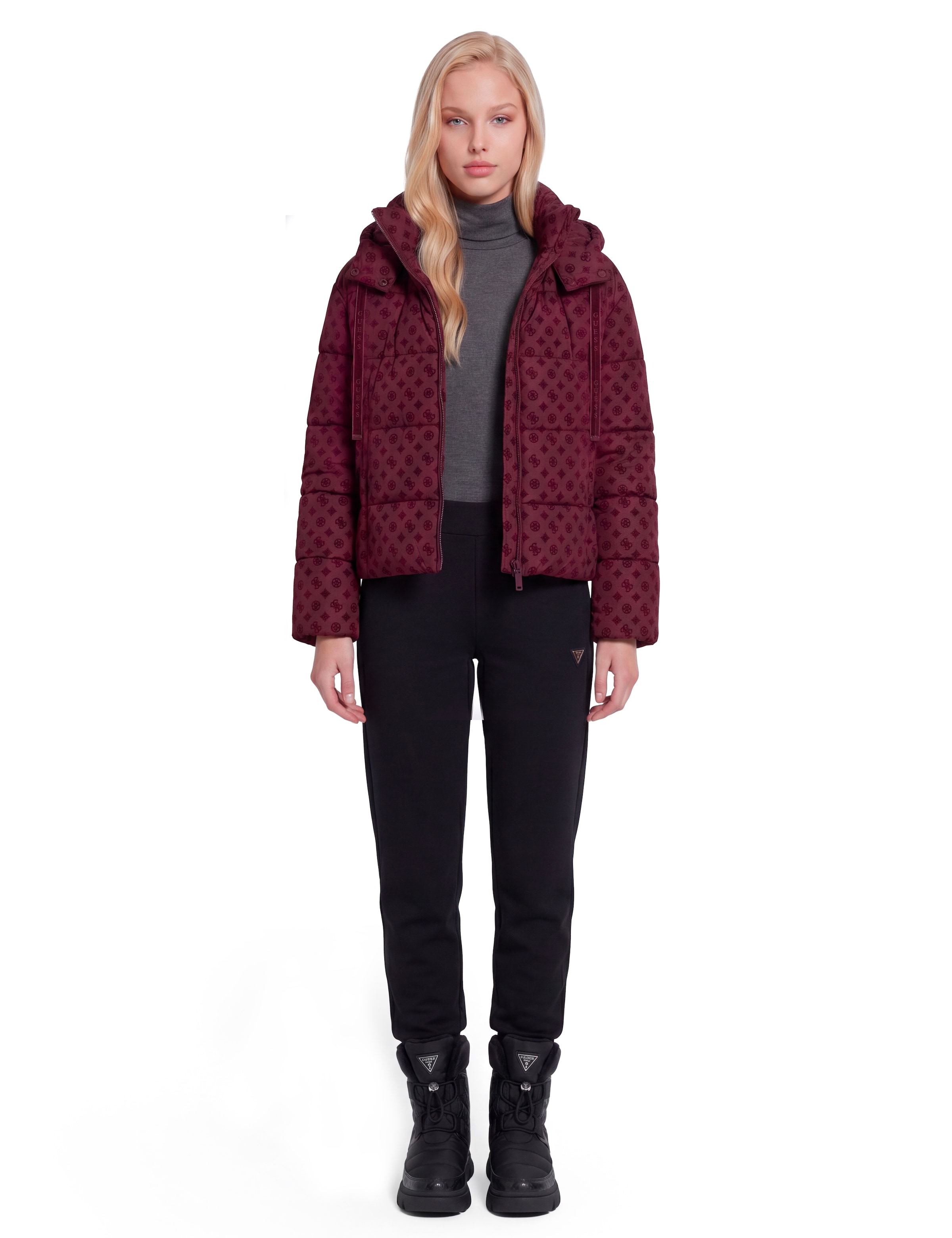 GUESS Winter Jacket in Brown