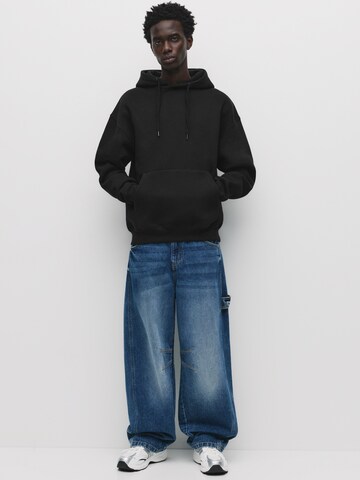 Sweat-shirt Pull&Bear en noir : devant