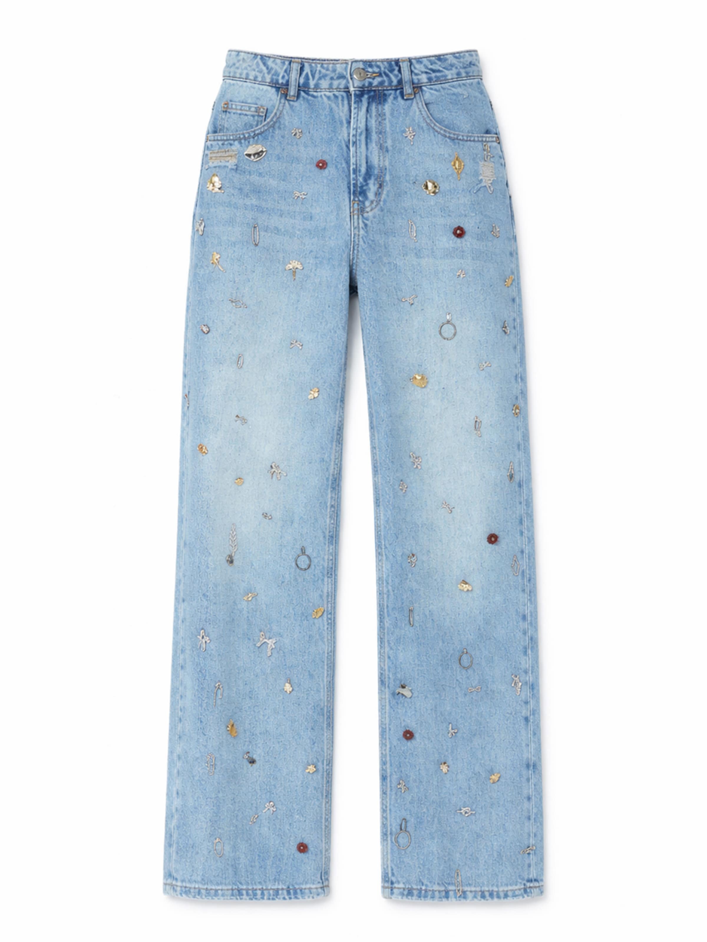 IT'S BASIC Jeans 'MEGA BAGGY LOW RISE JEANS' in de kleur Hemelsblauw, Productweergave