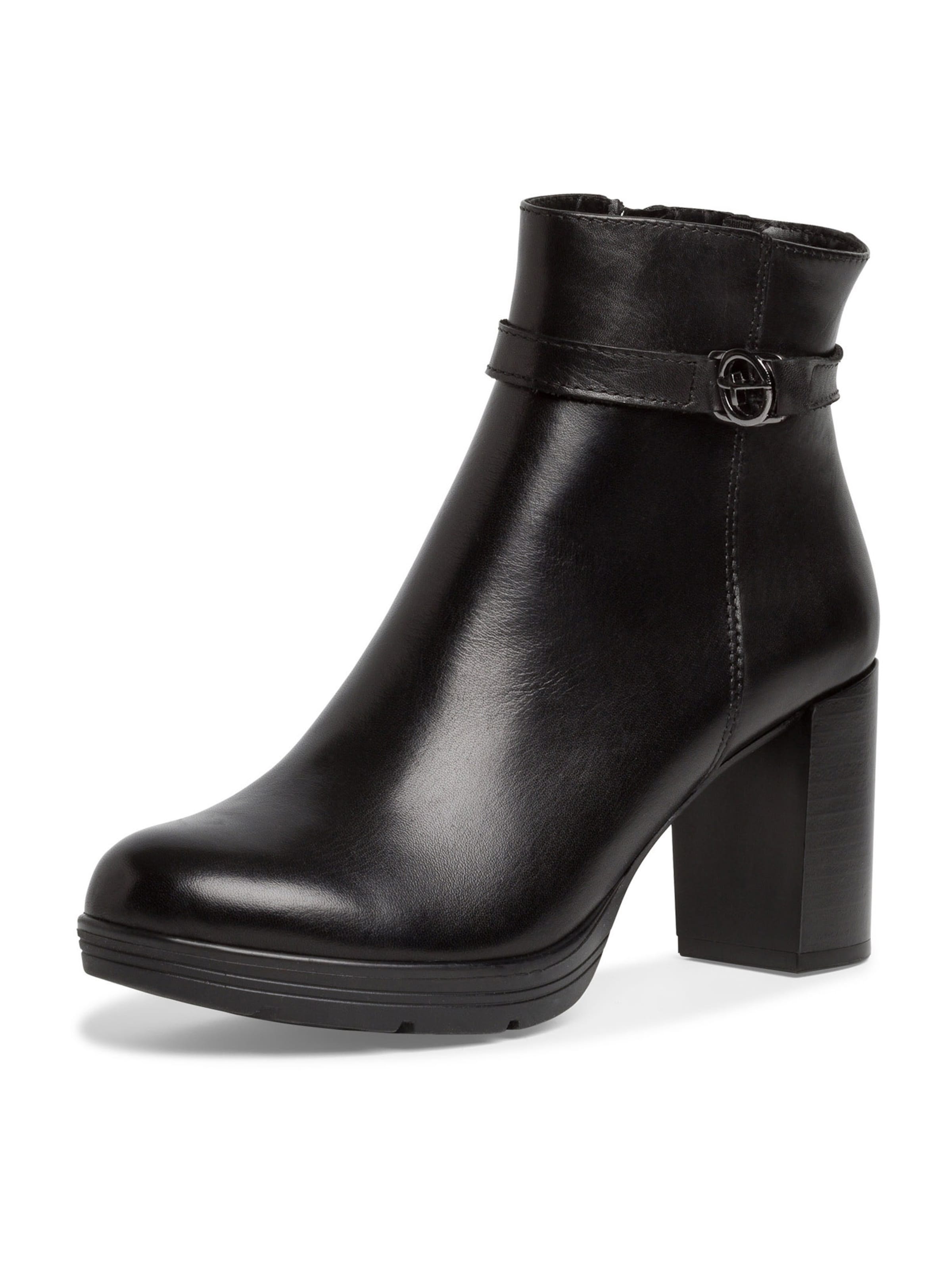Bottines Tamaris en noir : devant